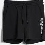 ŠORTKY KARL LAGERFELD JEANS KLJ TEXT LOGO SWEATSHORT BLACK