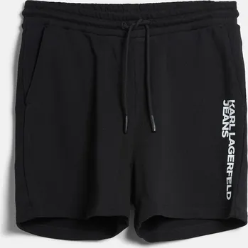 Pánské kraťasy ŠORTKY KARL LAGERFELD JEANS KLJ TEXT LOGO SWEATSHORT BLACK