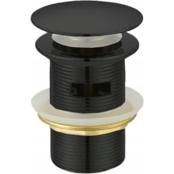 Vana Zátka do volně stojící vany + přepad, černá barva, SU-AN-004-M.