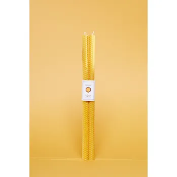 Svíčka Stolní svíčky z včelího vosku 2 ks BRYŁA MIODU