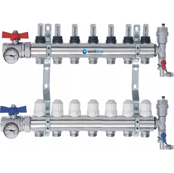 rozdělovač topení ROZDĚLOVAČ PRO PODLAHOVÉ TOPENÍ, 7 OKRUHŮ