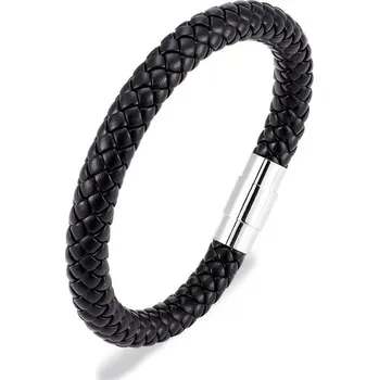 Náramek Pánský pletený kožený náramek | náramek, šperk - šířka 8 mm , 23 cm