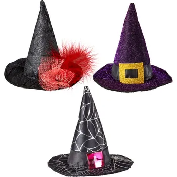 Karnevalový kostým Čarodějnický klobouček na klipsnu