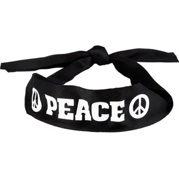Karnevalový kostým Čelenka Hippie s nápisem Peace