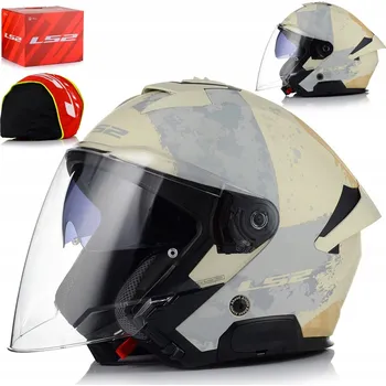 Helma na motorku Otevřená helma LS2 OF618 Verso II Aqua Ivory vel. XL