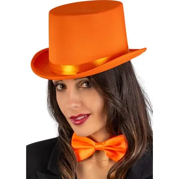 Karnevalový kostým Cylindr oranžový karnevalový