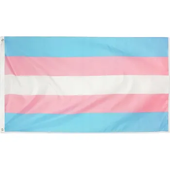 Obraz DUHOVÁ LGBT ZÁSTAVA VELKÁ 90x150 cm - TRANSGENDER F3