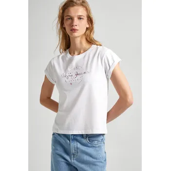 Dámské tričko Pepe Jeans Dámské tričko KELTSE Barva: bílá, Velikost: XS