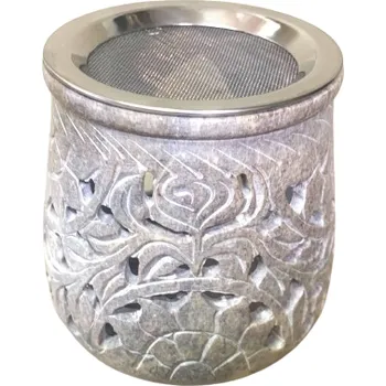 Aroma lampa Šedá vykuřovací pícka z přírodní kameniny 10 cm