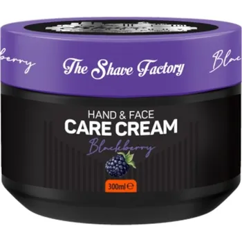Péče o ruce The Shave Factory Hand &amp; Face Care Cream Blackberry - krém na obličej a ruce s vůní ostružin, 300 ml