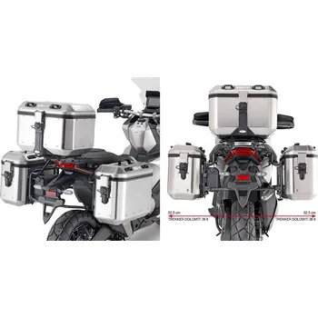 Zavazadlo na motocykl Plo1188Mk trubkový nosič bočních kufrů PL One-Fit pro Honda X-Adv 750 (21-25)