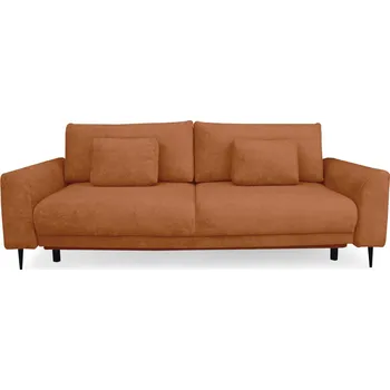 Pohovka Rozkládací pohovka Ferrero pro 3 osoby s funkcí spaní moderní terakota do obýváku