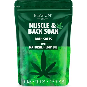 Koupelová sůl Elysium Spa Sůl do koupele pro uvolnění zad a svalů s konopným olejem - 450g