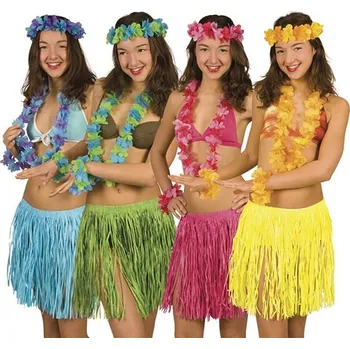 Havajská souprava - sukně věnec náramky a čelenka