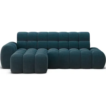 Sedací souprava Rohová rozkládací sedací souprava CEEDRO 283 cm s elektrickým výsuvem Amore 40 tmavě modrá levá