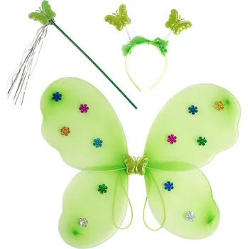 Karnevalový doplněk Carnival Toys Sada motýl zelená