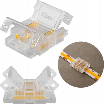 LED páska Konektor pro LED COB pásek 10mm, zacvakávací, napájecí