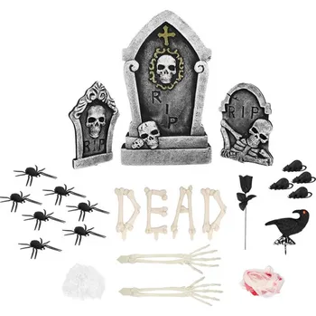 Karnevalový kostým Sada dekorací na Halloween s náhrobkem - halloween party a dekorace