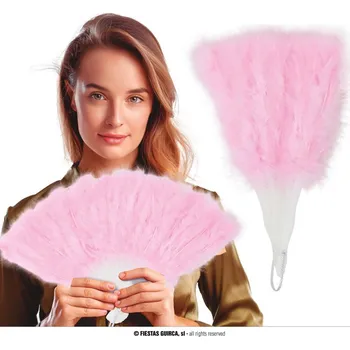 Karnevalový kostým Vějíř péřový růžový