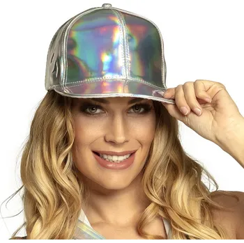 Karnevalový kostým Kšiltovka disco stříbrná