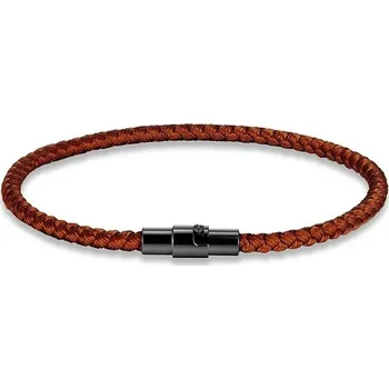 Náramek Stylový náramek z lana a oceli | pánský náramek, dámský náramek - Káva , 21 cm