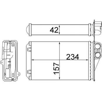 Výměník tepla, vnitřní vytápění MAHLE AH 248 000S