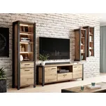 Nábytek do obývacího pokoje AKTIV dub Taurus/černý mat