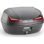 E455N Simply IV kufr Givi černý (Monolock s vlastní plotnou), červené odrazky, objem 45 litrů