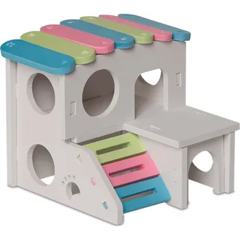 DOMEČEK PELÍŠEK PRO MYŠI, KŘEČKY A HLODAVCE, VÍCEPOKOJOVÝ, 12.5X12X11CM
