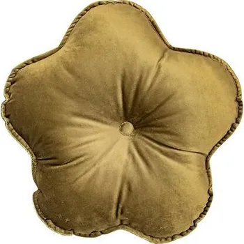 Dekorativní polštářek Atmosphera Květinový sametový dekorační polštář zelený