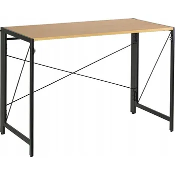 Psací stůl UNIQUE Psací stůl QUICK 110x55 cm - ČERNÁ/GOLDEN TEAK