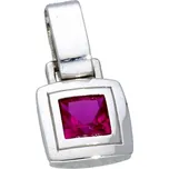 Goldstore Bílý zlatý přívěsek s rubínem Váha: 1.05 g
