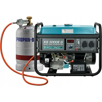 Elektrocentrála Přenosný jednofázový generátor proudu Könner & Söhnen 4500 W, benzín/plyn