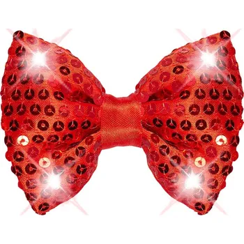 Karnevalový kostým Červený blikající flitrový motýlek