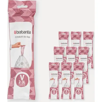 Odpadkový koš Brabantia PerfectFit sáčky 2-3L (V) do odpadkového koše - multipack 200 pytlů (10x20)