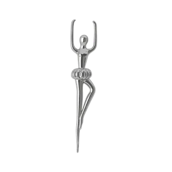 Skleněná baletka stříbrná