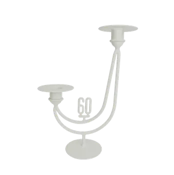 Svícen Skleněný svícen měsíc k výročí 60 let, matný