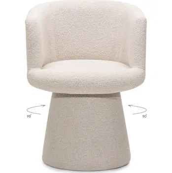 Křeslo Otočné designové křeslo YATO, krémové