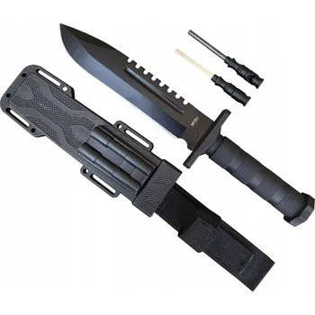 Pracovní nůž HASTAA Vojenský nůž s křesadlem a brouskem, 31 cm