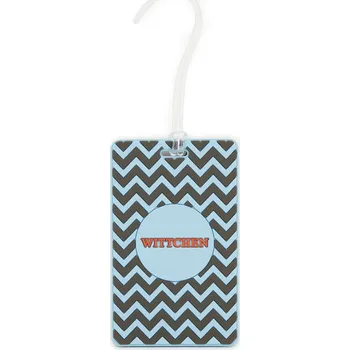 Příslušenství k zavazadlu Modro černá visačka na zavazadlo s geometrickým vzorem | WITTCHEN | 56-30-018-X95