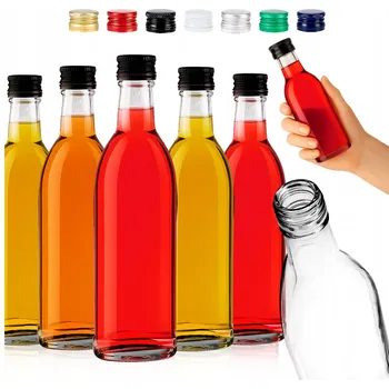 Obraz LAHVE NA BIMBER, ŠŤÁVU 250ml, LAHEV NA LIKÉRY ISKRA + ŠROUBOVACÍ VÍČKA 28/18 10 Ks