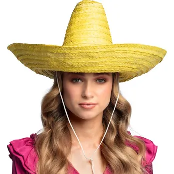 Karnevalový kostým Mexické sombréro Puebla žluté