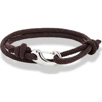 Náramek Nastavitelný dvojitý šňůrkový náramek z oceli | pánský náramek, dámský náramek - Káva