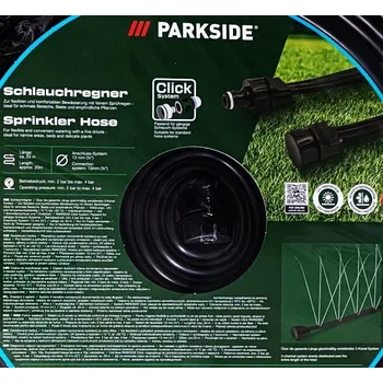 Zahradní hadice PARKSIDE Zavlažovací hadice 20 m 259128, černá