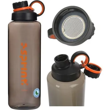 Láhev Sportovní láhev na vodu s filtrem, přenosná tritanová 1l bílá+ béžov.