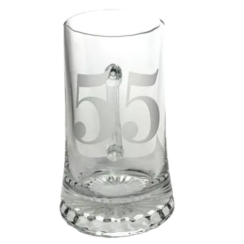 Sklenice Korbel k 55. narozeninám – skleněný, pískovaný 0,4 l