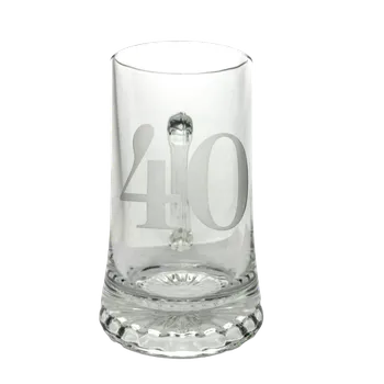 Sklenice Korbel k 40. narozeninám – skleněný, pískovaný 0,4 l