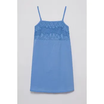 Dívčí oblečení Dětské bavlněné šaty United Colors of Benetton 4Q2LCV03H.G.Seasonal modrá 55X, vel. 122