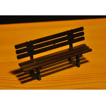 Modelová železnice Lavička dřevěná hnědá velikost G - Hobby Robi (Zahradní železnice)