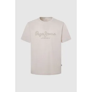 Pánské tričko Pepe Jeans Pánské tričko NEW NOUVEL TEE Barva: béžová, Velikost: S